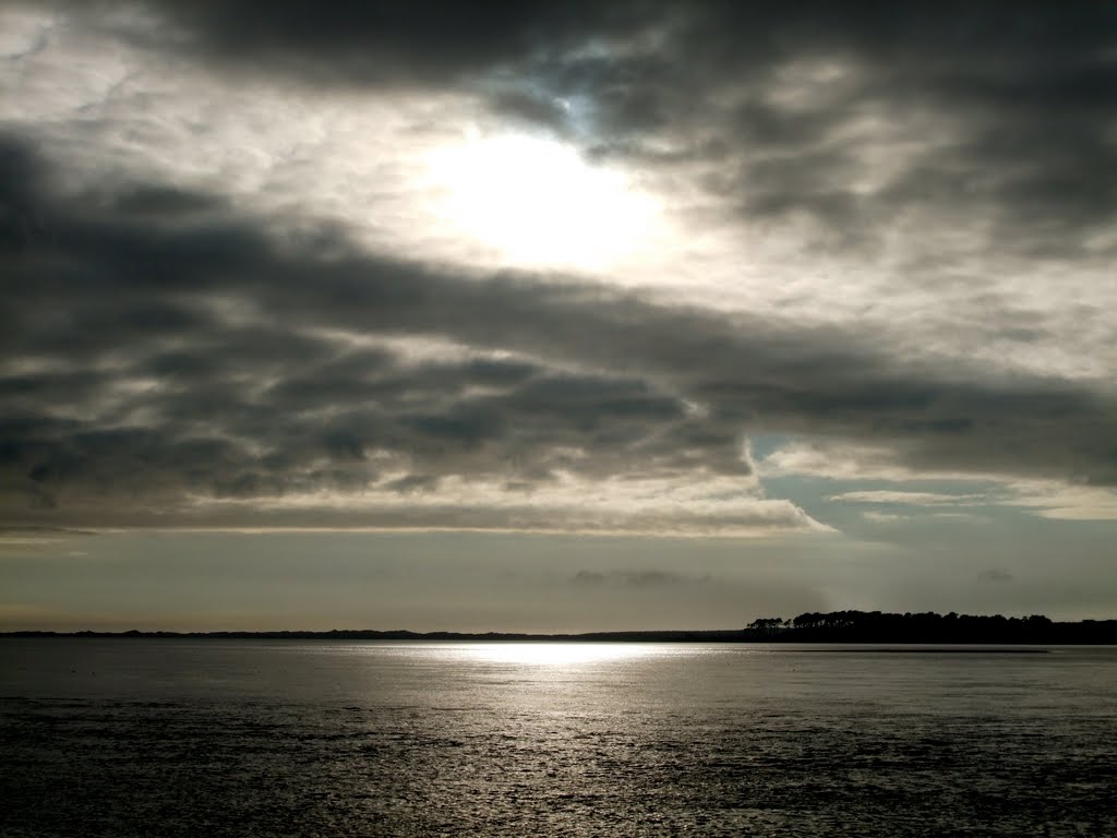 Anglesey taken from Caernarfon, Wales by Ruth Craine