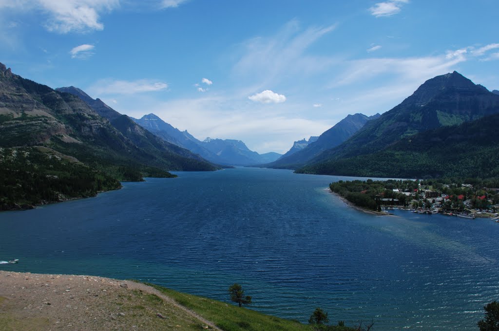 Waterton Lake and Townsite by ceheber