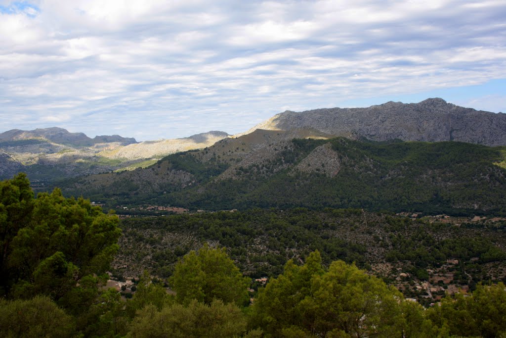 The view to Serra des Pas d'en Bisquerra from Puig de Maria, Pollenca. by Azzy