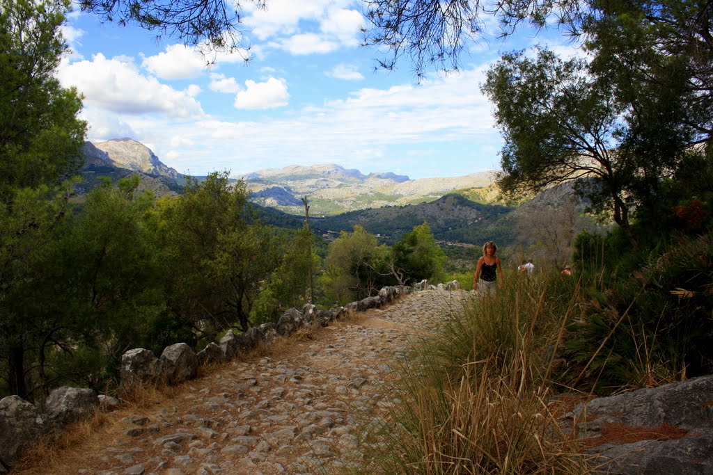 The long and winding road to top of Puig de Maria by Azzy