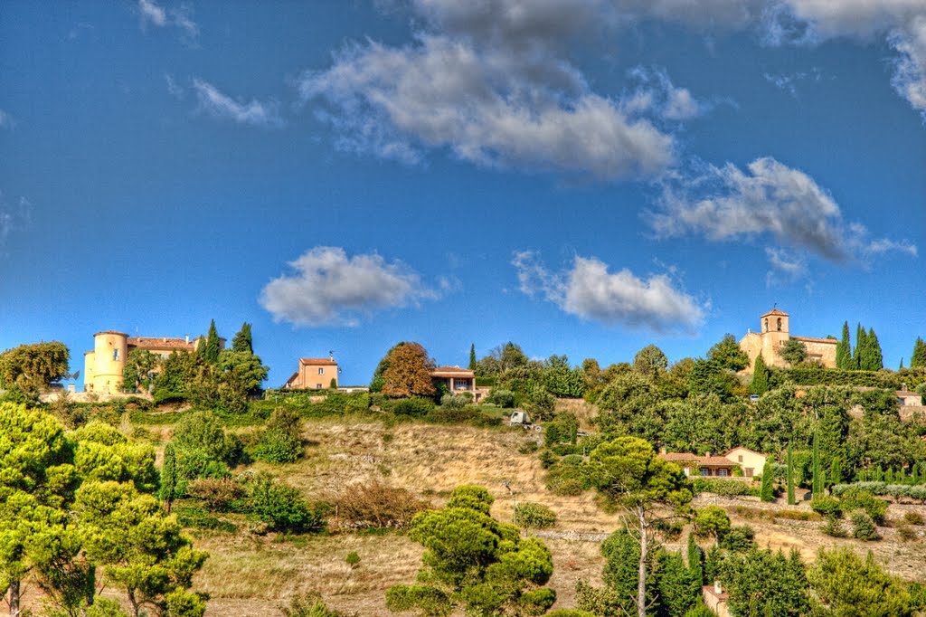 Tourtour: église, mairie by Martin Fry