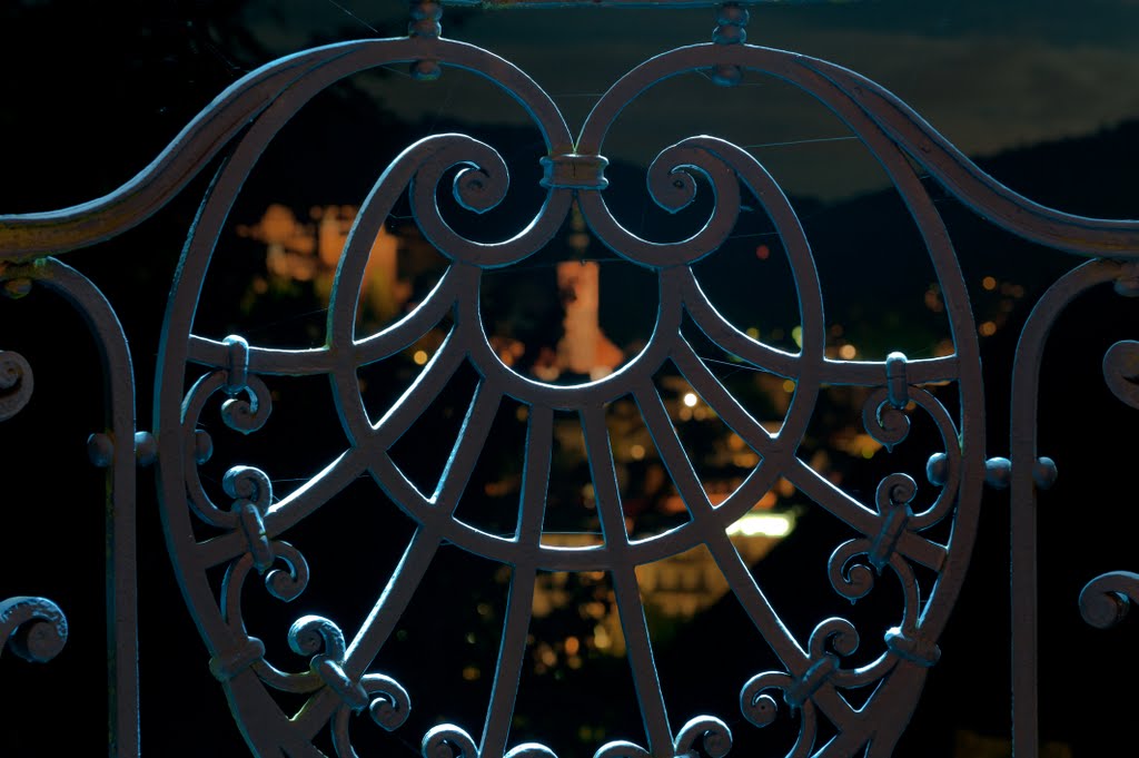 Balkon-Geländer mit Blick auf Baden-Baden by Andreas Bein