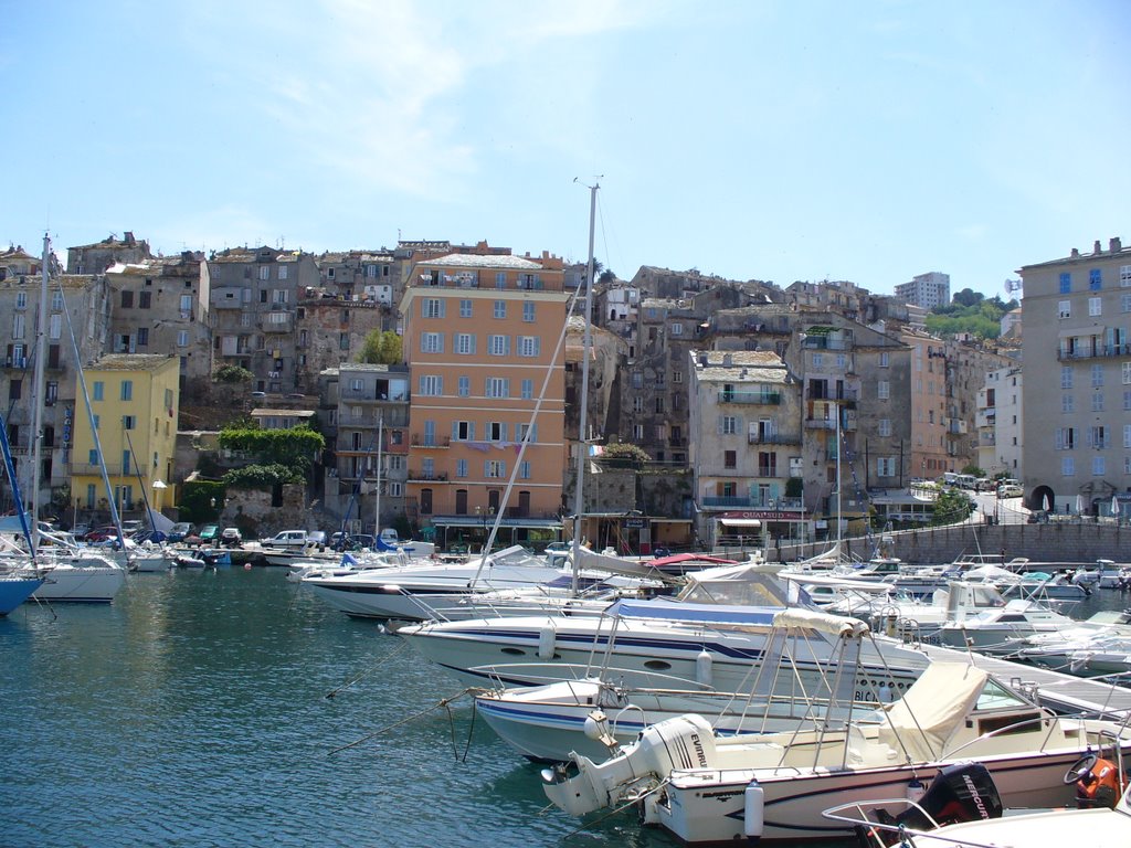 Bastia - Vieux Port - boats & rugged houses by jeffwarder