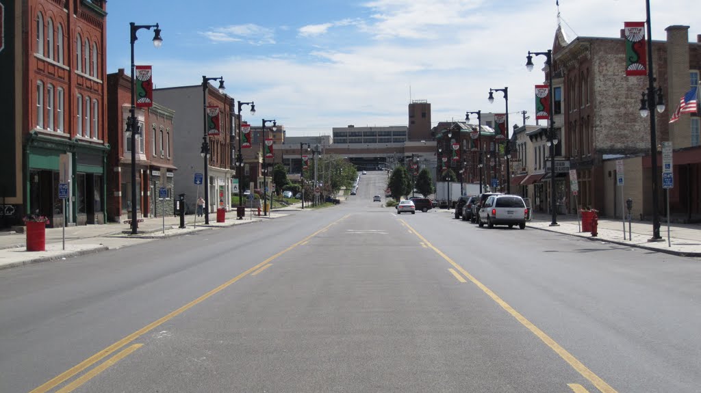 North Salina and E. Division Street look toward St. Joseph's Hospital by klairia