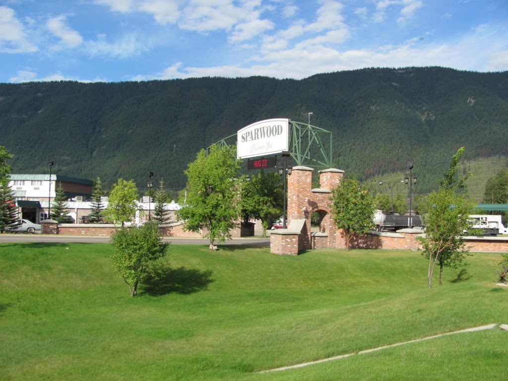 "Sparwood Welcomes You" sign, Aug 10 by agtbar