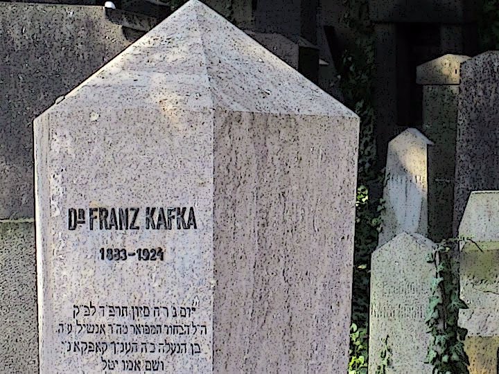 Franz Kafka's tombstone by rayinprague