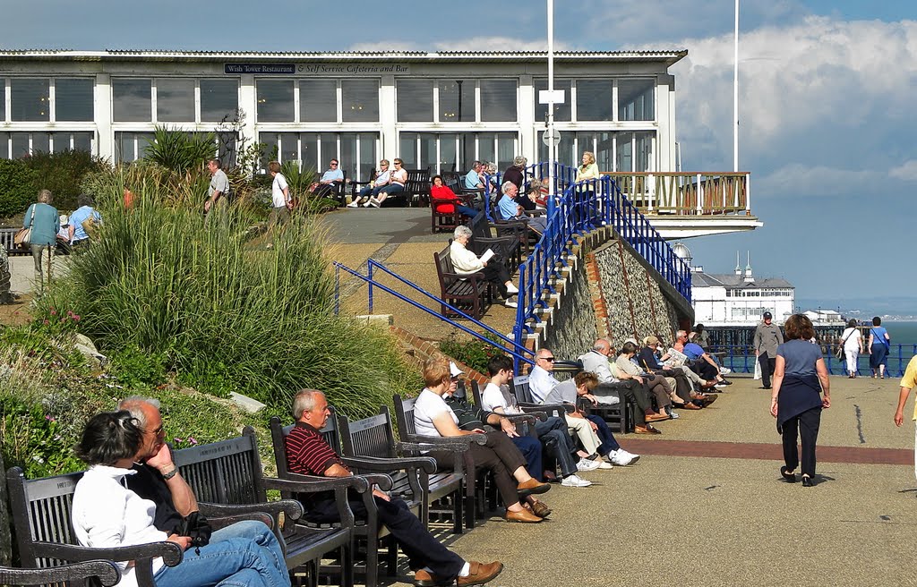 .Beware of the LADY in RED...........Grand Parade Eastbourne. by Feika