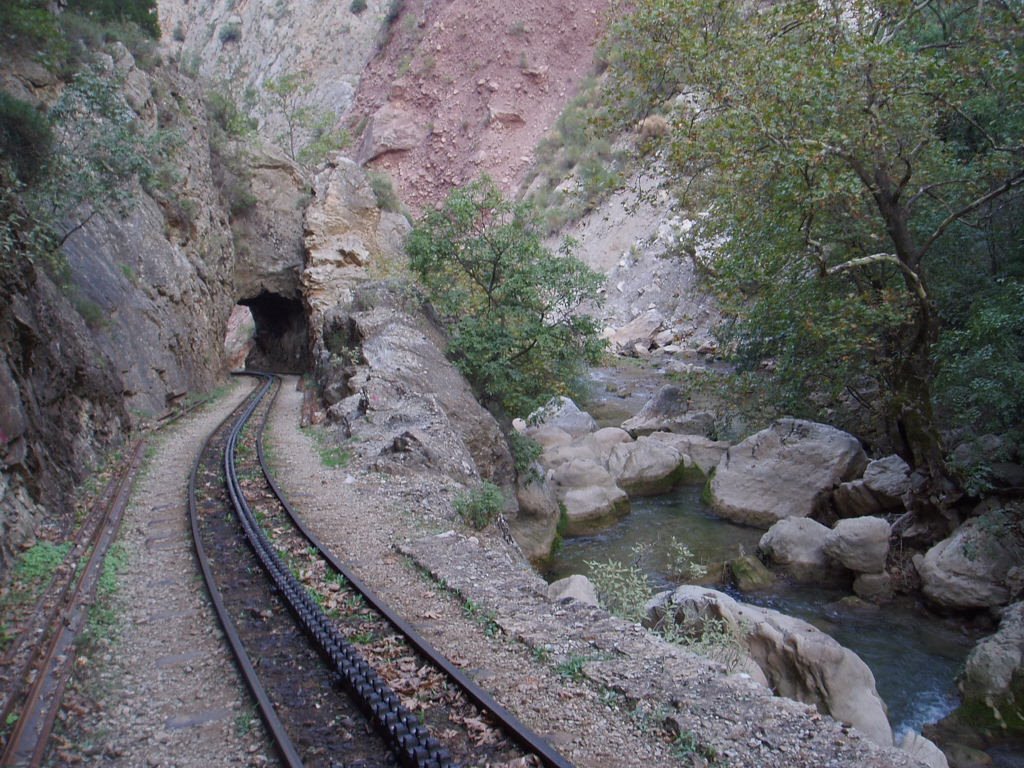 Diakopto the railway by Marios Polyzoes