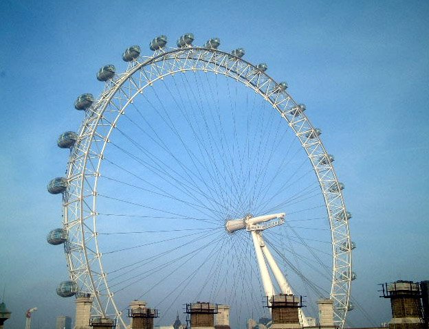 London Eye from County Hall Roof by frankfotos