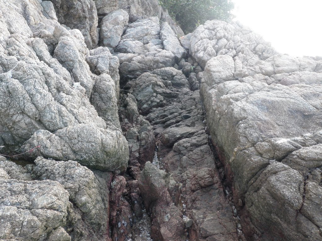 Faulted Sha Tin Granite outcrop by cwk mos