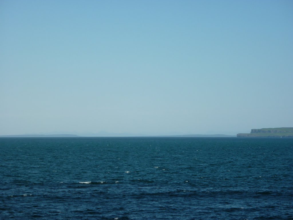 Aran islands and Moher Cliffs from Spanish Point by David Sankey