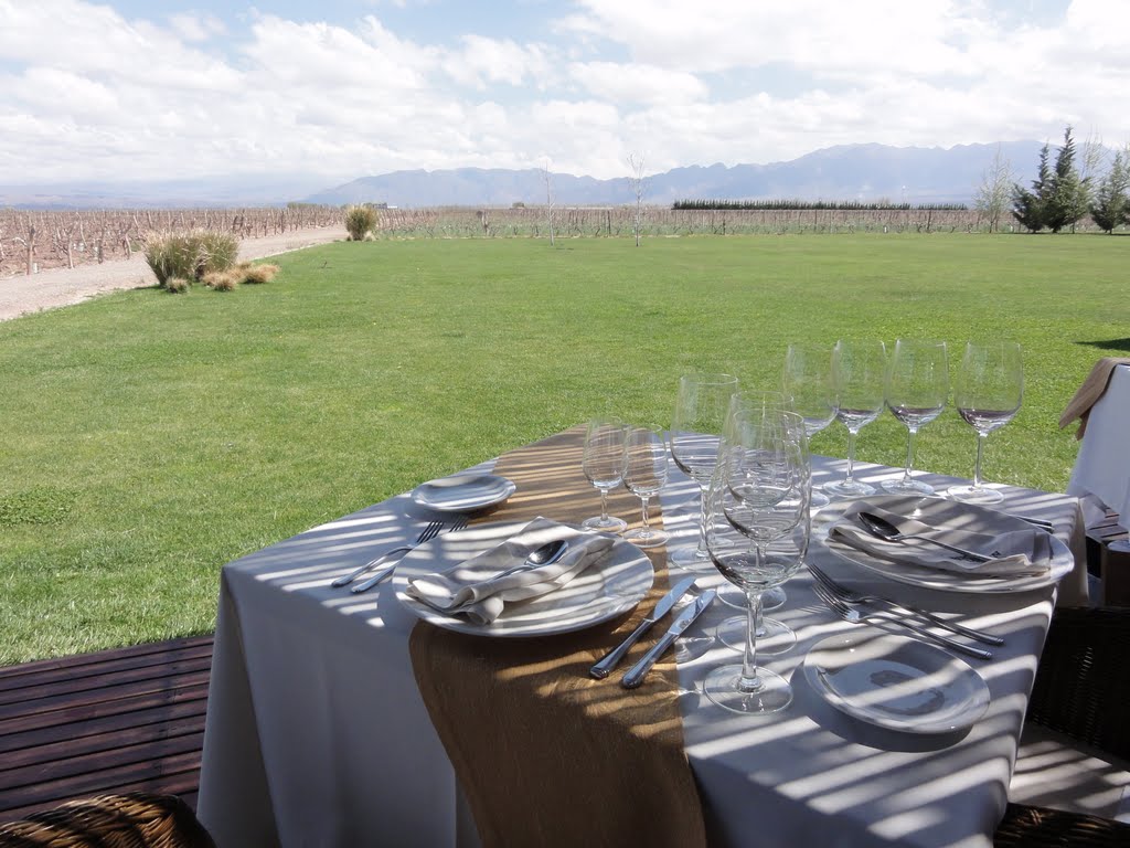 Vista do restaurante na Bodega Ruca Malen by Fabio de Novaes Filh…