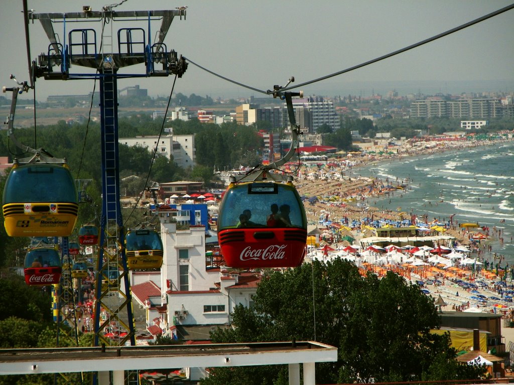 Mamaia beach, as seen from Telegondola Mamaia by Dénes László