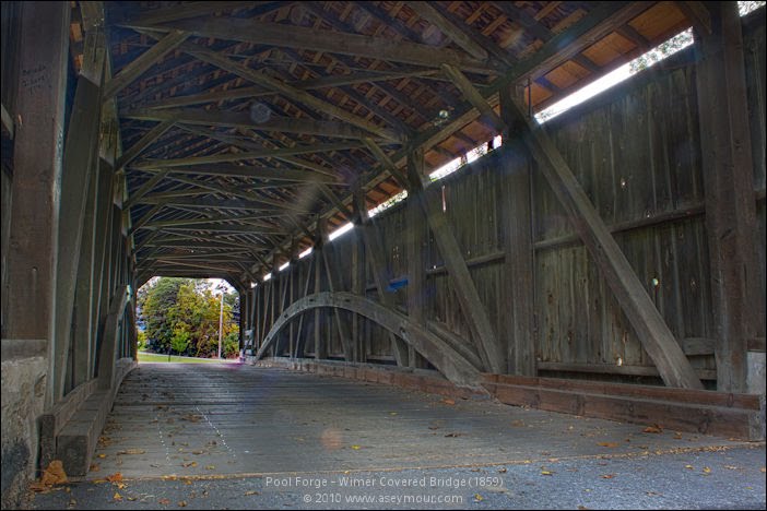 Pool Forge - Wimer Covered Bridge (1859) (hdr 05) by Andrew Seymour