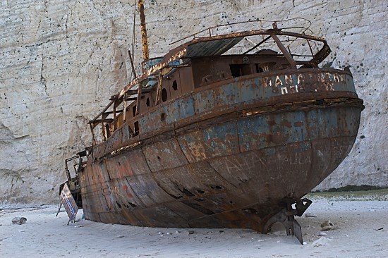 Wreck of Panagiotis in Ag. Georgiu Bay; Zakynthos; 2006-10-22 by Maciej Romanski