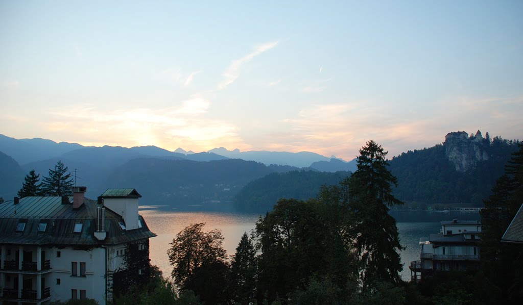 Lake Bled Sunset by prwillia