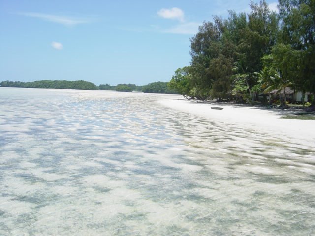 Carp Island, Palau looking west off the dock by SJ Nieto