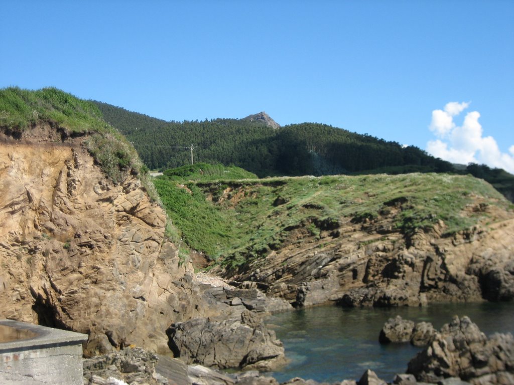 CARIÑO. Cetárea vella y Monte Faroleiro (al fondo). by Jose Manuel Docal