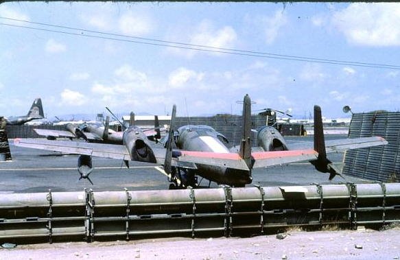 Chu Lai,Vietnam airport 1970 OV-1 Mohawk aircraft by Walter Lester