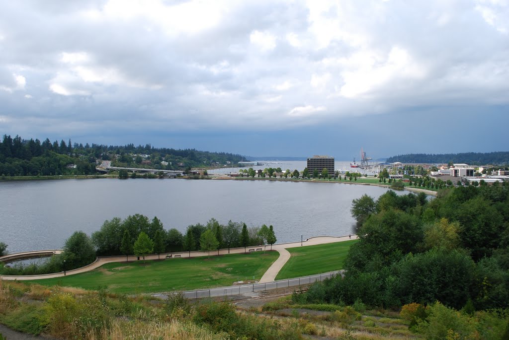 Capitol lake and olympia by dschmitz