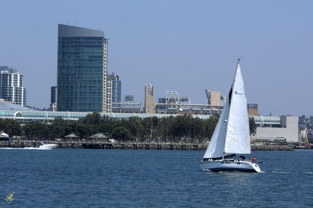 Petco Park from Coronado by egzgallery