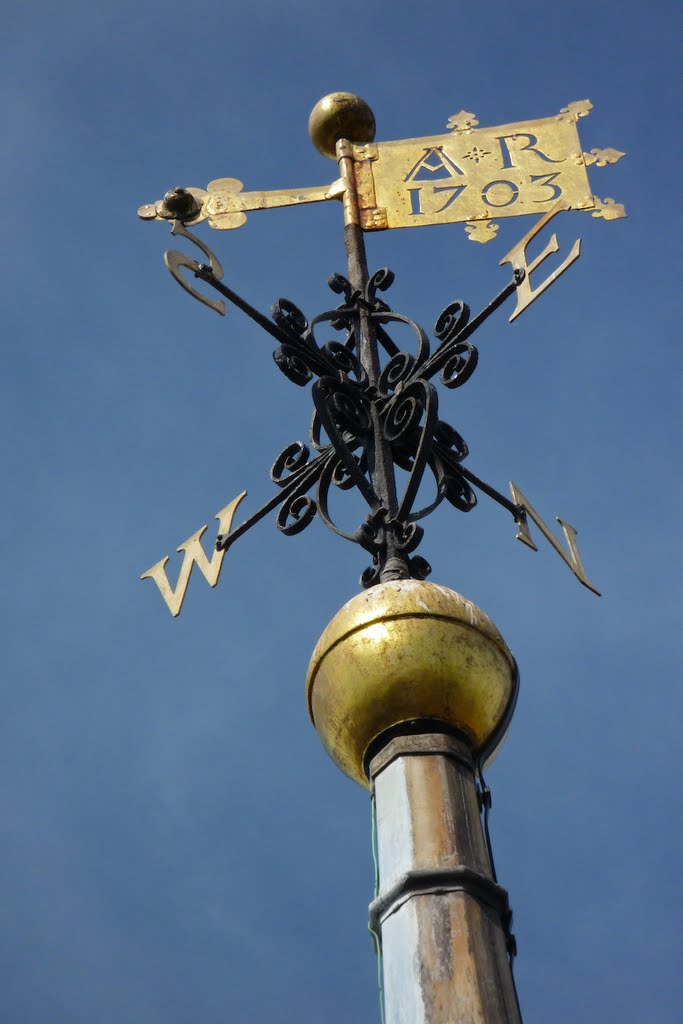 Weather Vane on the tower of St Mary's Church - Rye, United Kingdom by T NL