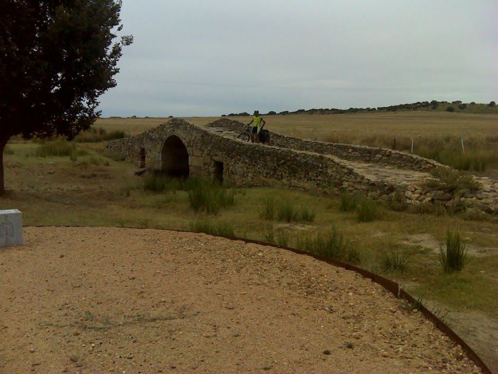 Puente romano en la N-630 pasando Casas de Don Antonio by Rafael Saco