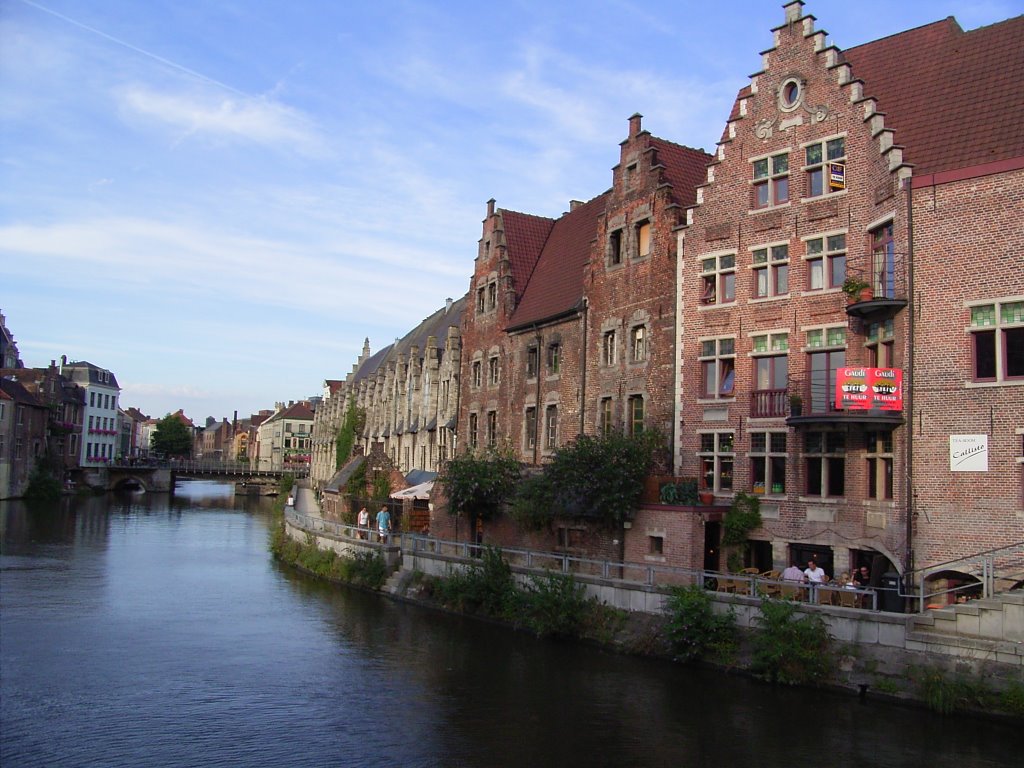 Ghent from river Leie by Noud