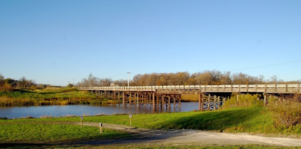 A Wooden Bridge over Seine River Diversion, MB by R. Halim