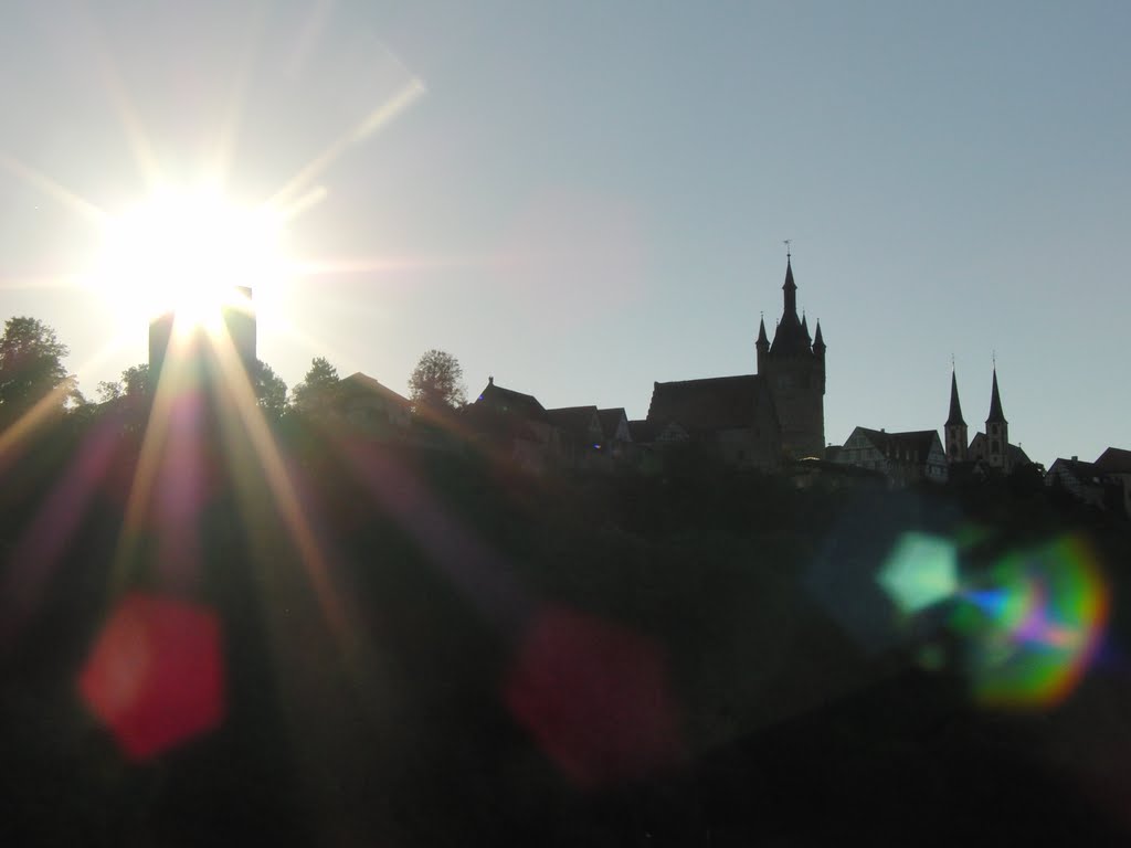 Sonnenuntergang über Bad Wimpfen by Herbert Braun