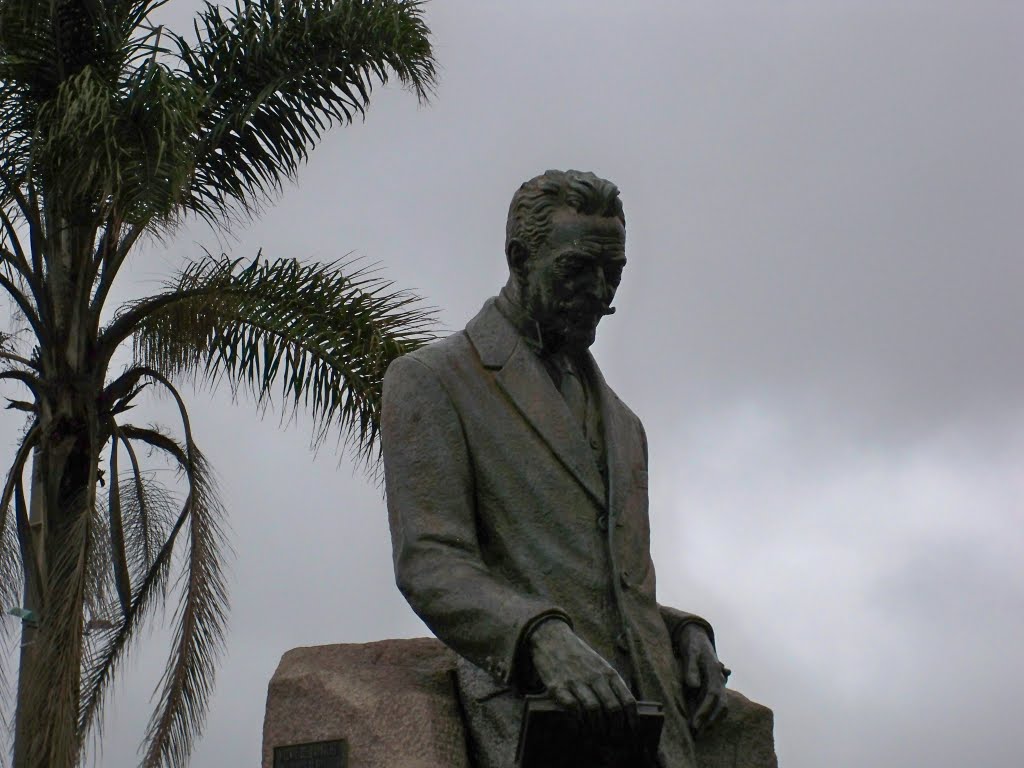 Detalhe da estátua de Vicente de Carvalho by R Rodrigues