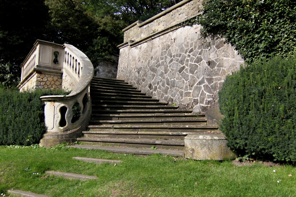 Treppe am Amphitheater im Römischen Garten III by Peter Freimann