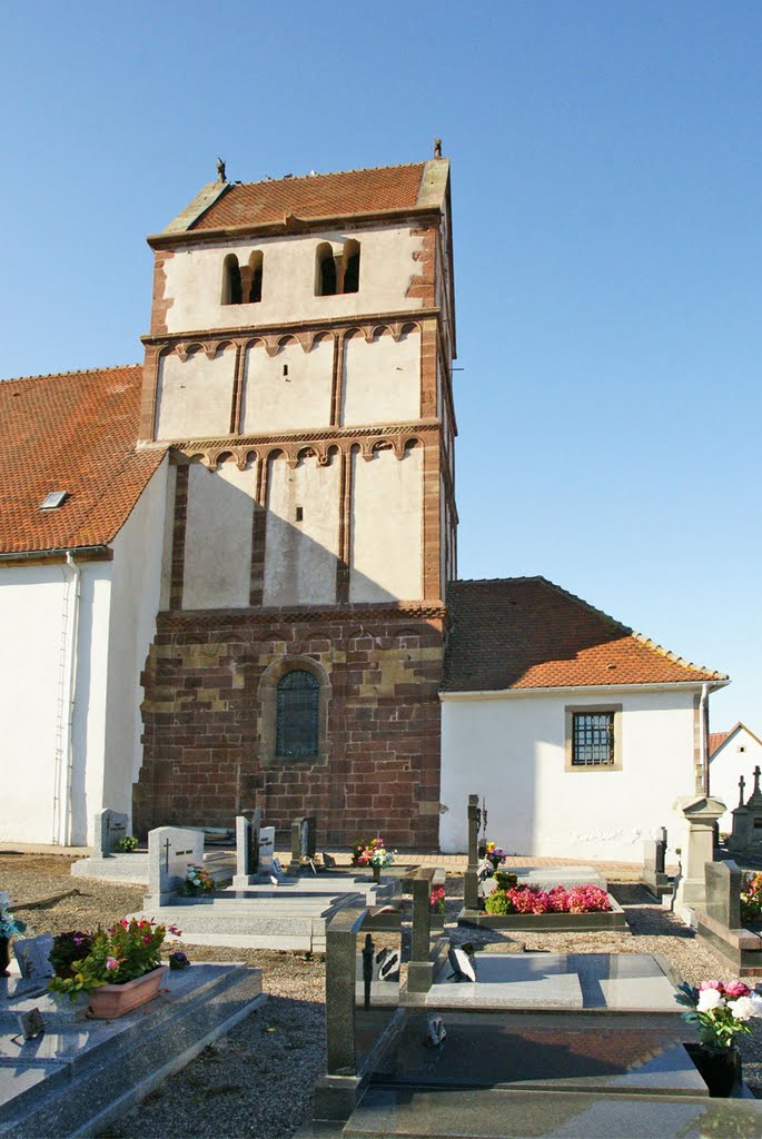 Willgottheim - clocher du XII° siècle by Henry Imbert