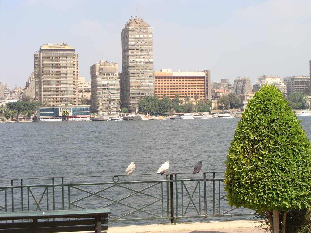 View of the Nile from El Nasr Park, Cairo, Egypt by Wolfgang Hofmeier