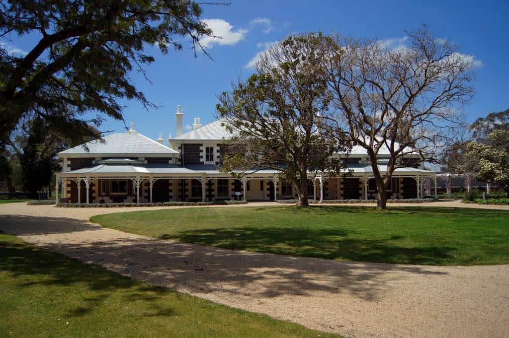 Homestead (2010). Eynesbury Station once formed part of a pastoral run known as 'Exford', which comprised over 70,000 acres. Construction of the homestead began in 1872 by Muzza from McCrae