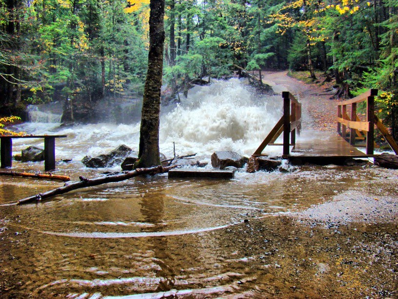 The basin, NH off route 93 flash flood october 2010 by albert m