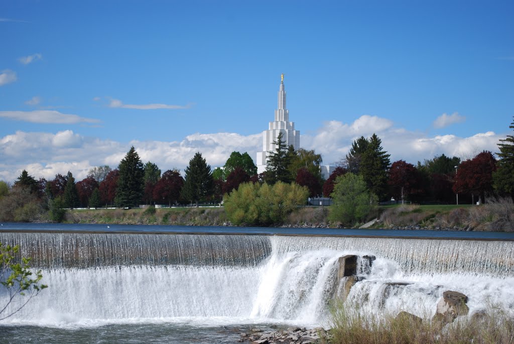 Idaho falls temple over idaho falls by dschmitz