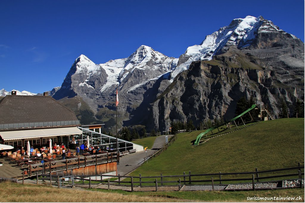 Restaurant Allmendhubel with a fantastic view to the mountains ©swissmountainview.ch by Franziska André-Hube…