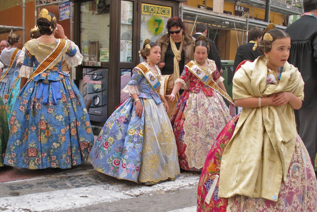 Getting ready for the Fallas parade. by David Wilson