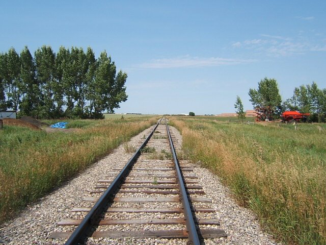 Railroad scene near High River by R. Sieben