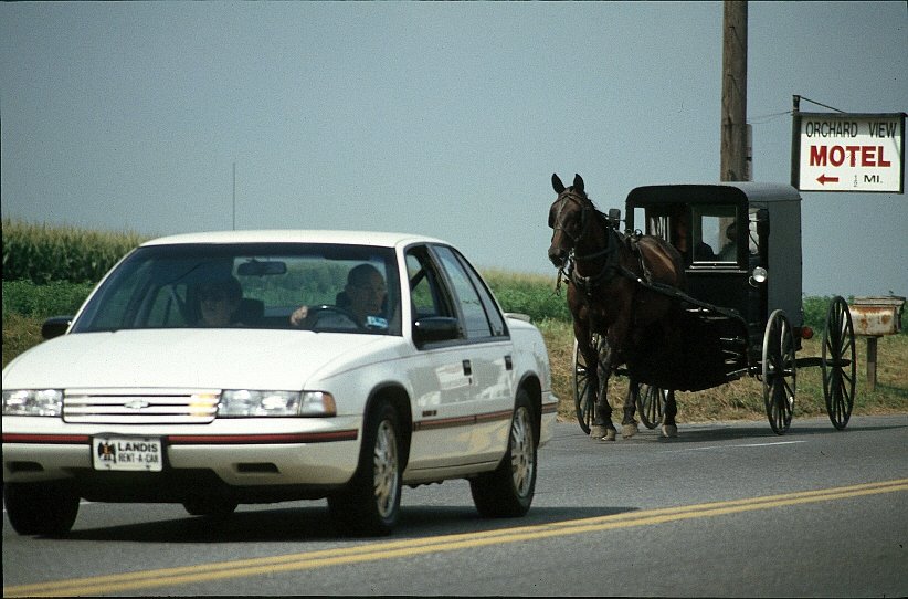 Amish horse cart on the road, Lancaster County, Pensylvania, USA. by Marcin Klocek (trave…