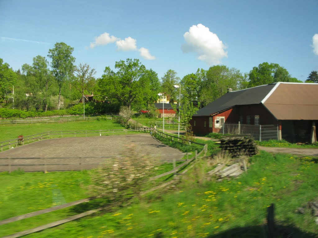 View from a train between Norsesund and Alingsås 2010 by Biketommy