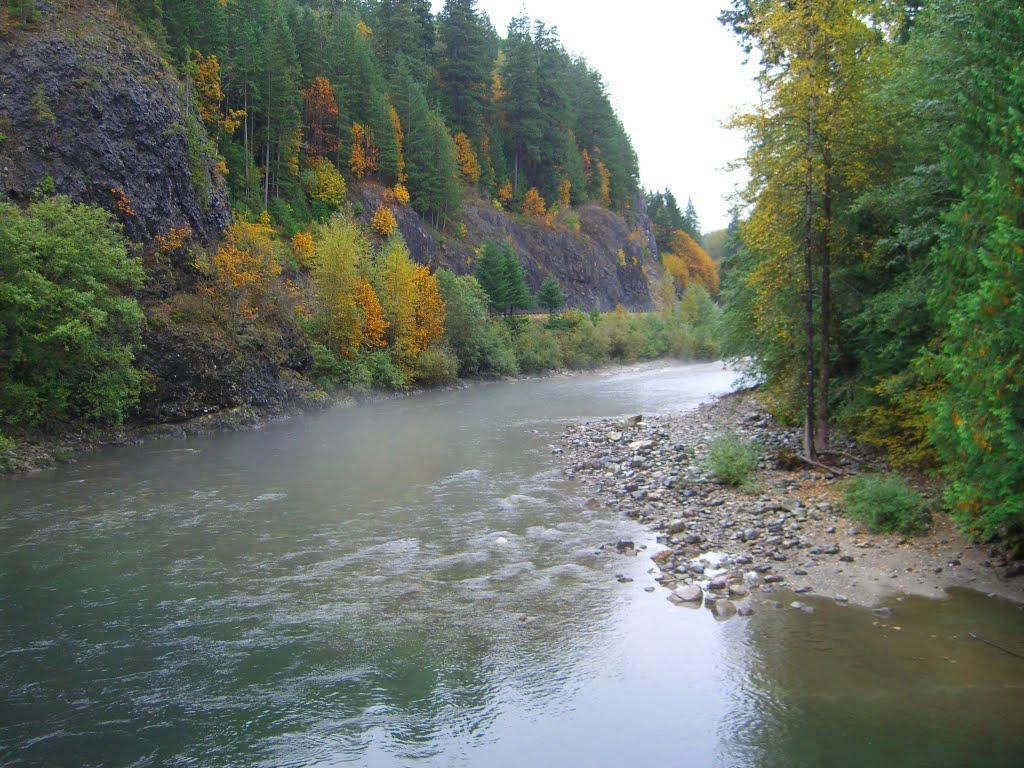 Skykomish River on the Money Creek Bridge by delightsnluv