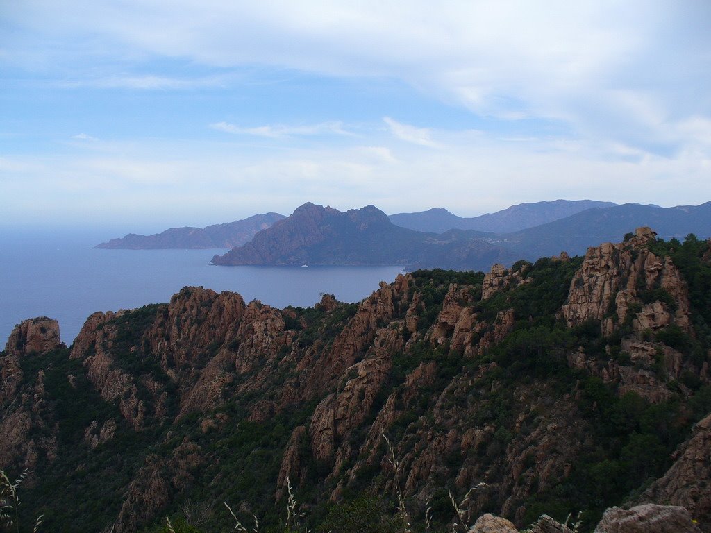 Corsica - Porto-Piana - view of Golfe de Porto & Girolata & Scandola - Calanches by jeffwarder