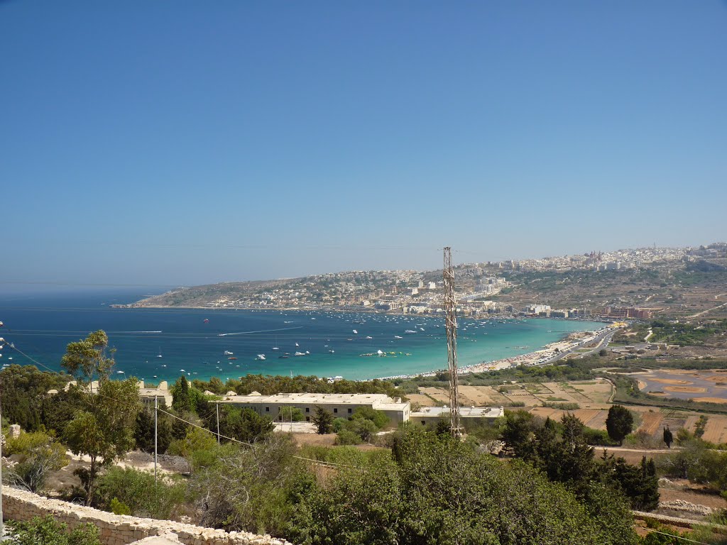 Mellieha, Ghadira Bay, view from Red Tower by Henryk Malinowski