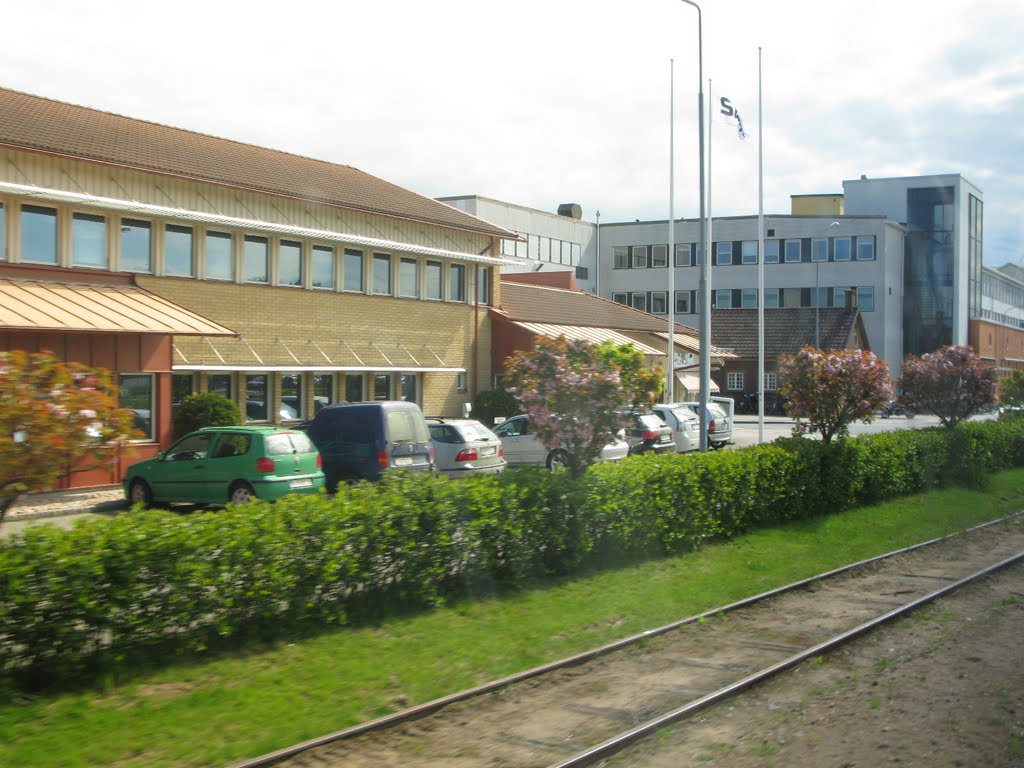 View from a train in Lidköping 2010 by Biketommy