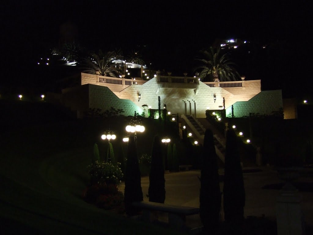 Israel. Haifa. The Bahá'í gardens on Mount Carmel in a night (41875690) by Viktor Bakhmutov