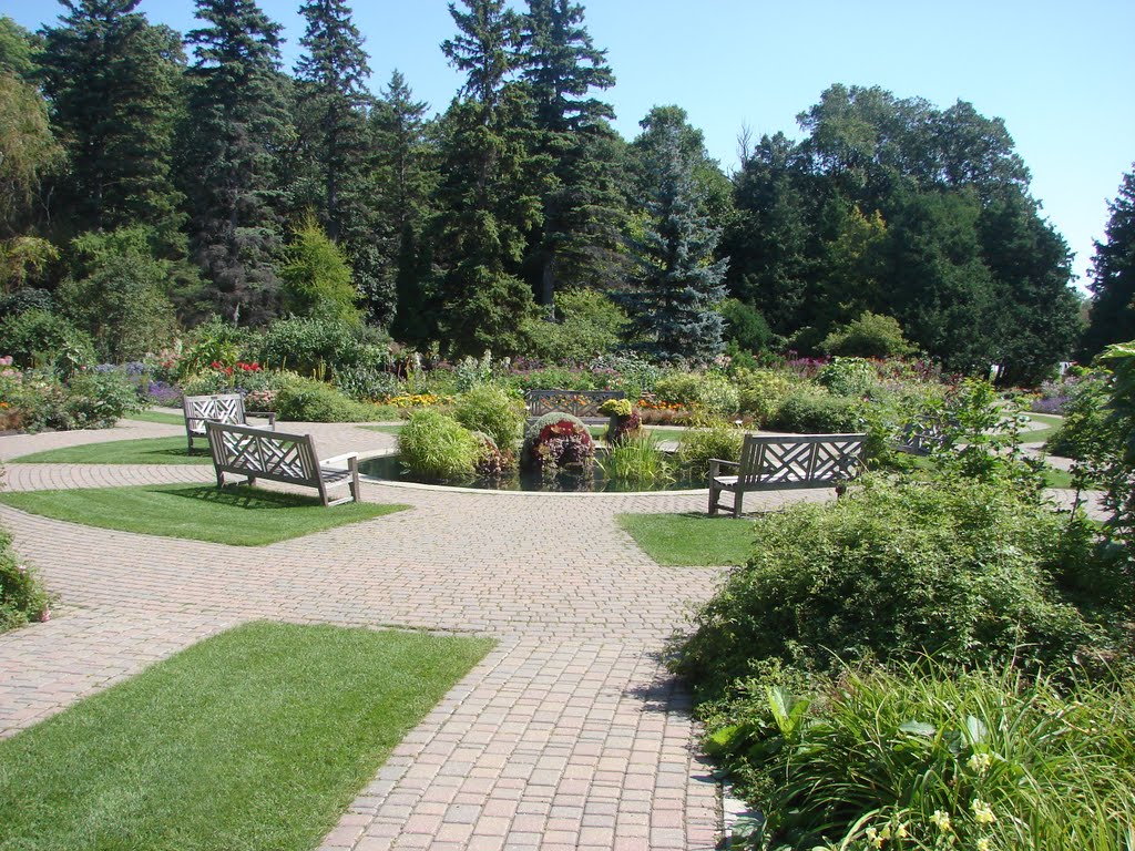 English Garden attached to the Leo Mol Sculpture Garden in Winnipeg, MB, Canada by Peter H Orlick