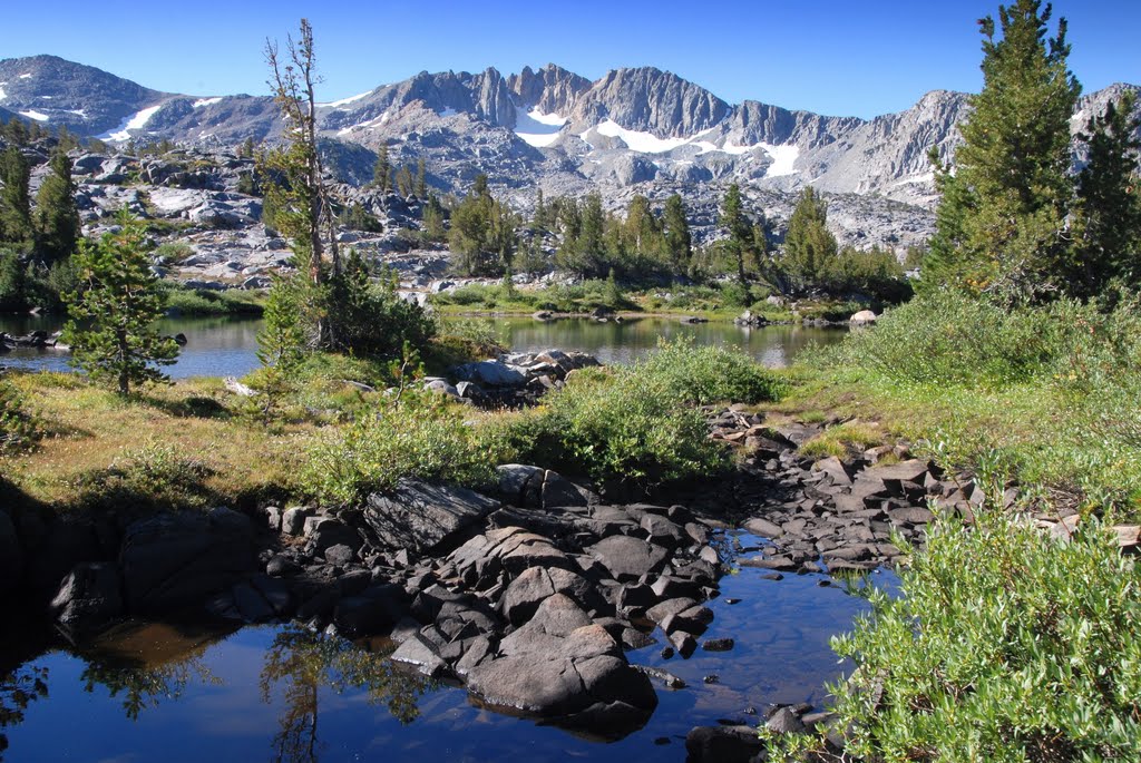 Forsyth Peak from Stella Lake, Pacific Crest Trail, California by Damon Tighe