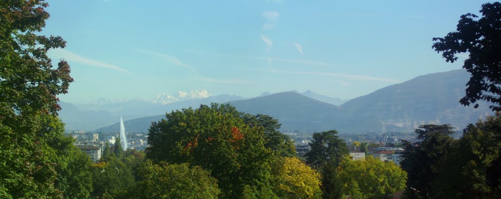 Vue sur Genève et le Mont Blanc - Promenade des Crêts by okapi